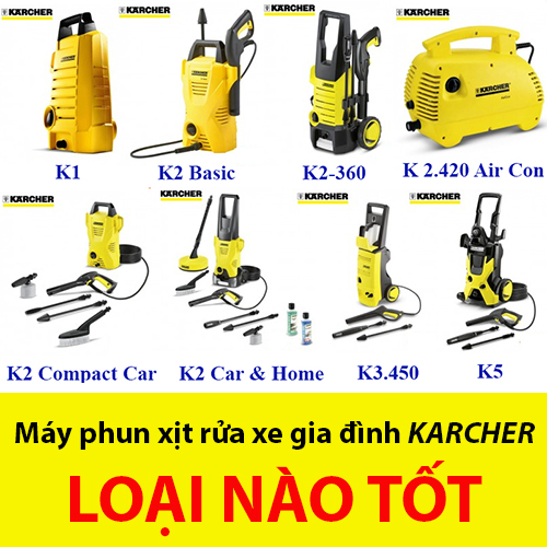 Mua máy rửa xe gia đình Karcher loại nào tốt?